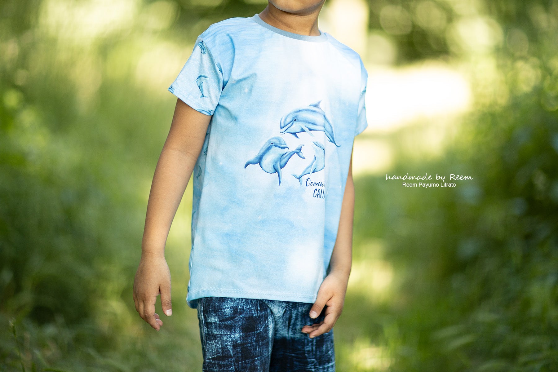 Bio-Jersey "Ocean is calling" babyblau (