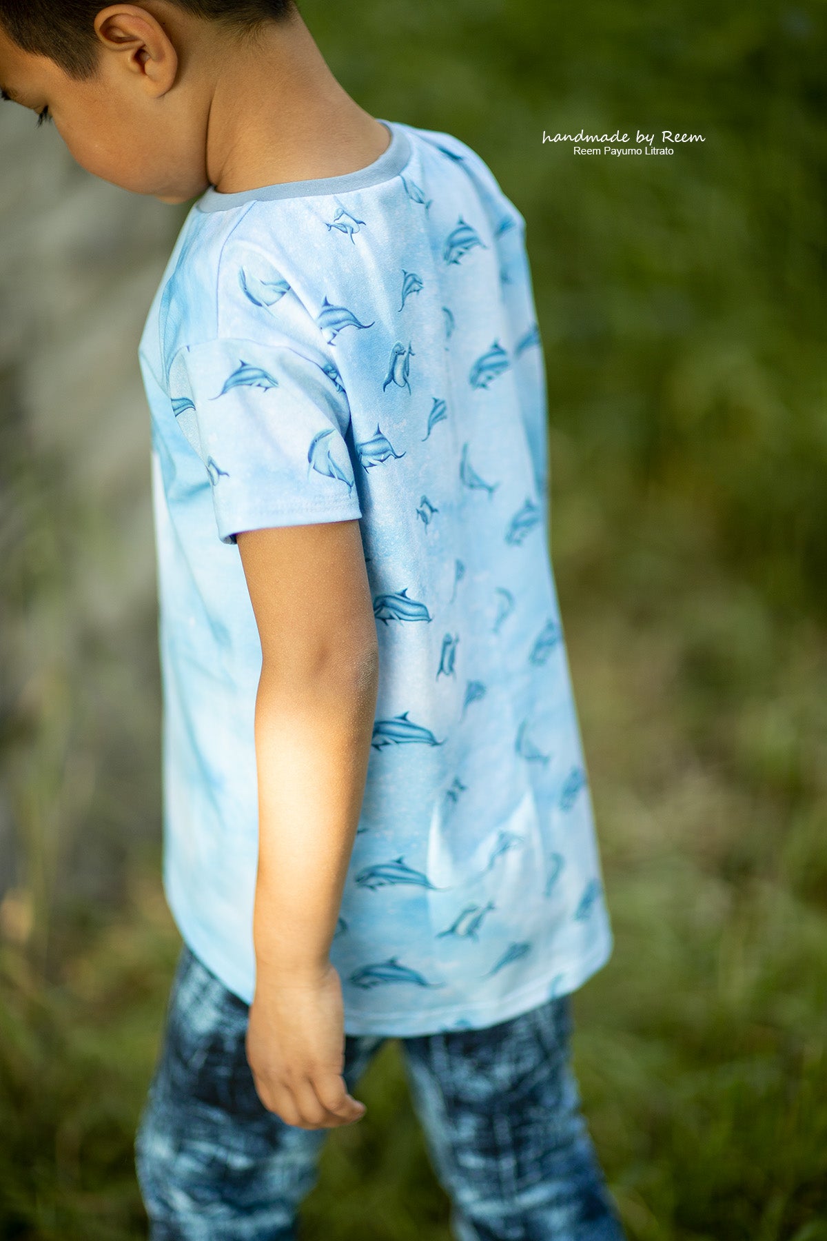 Bio-Jersey "Ocean is calling" babyblau (