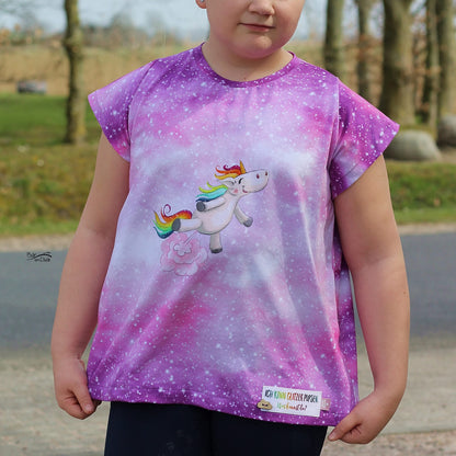 Bio-Jersey Glitzereinhorn blush 