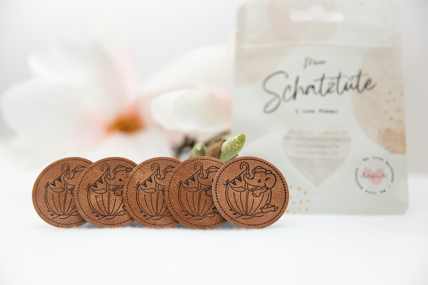 1 Schatztüte Ahoi-Elefanten-Labels (enthält 5 Labels)