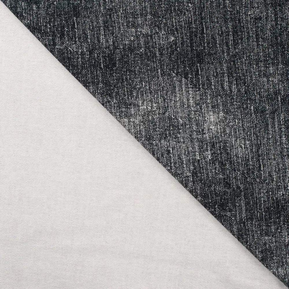 0,5m Ökotex Sommersweat Black Denim