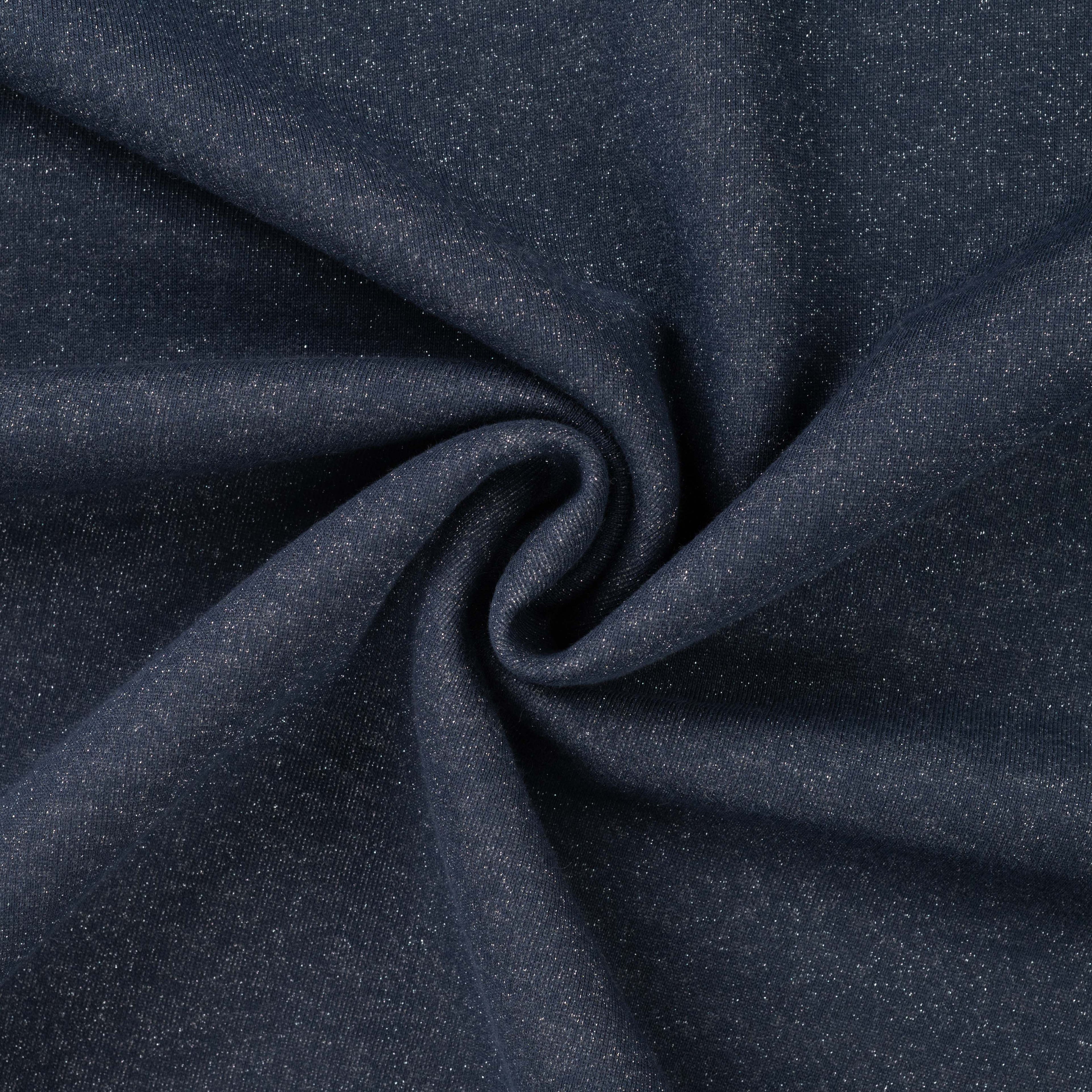 0,5m Glitzerpopitzer French Terry Navy