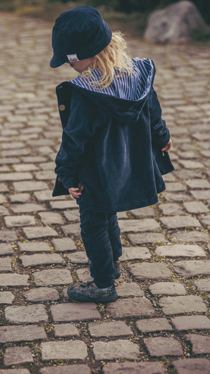Cord-Knopfjacke navy 