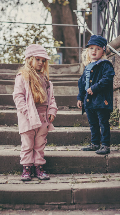 Cord-Knopfjacke navy 