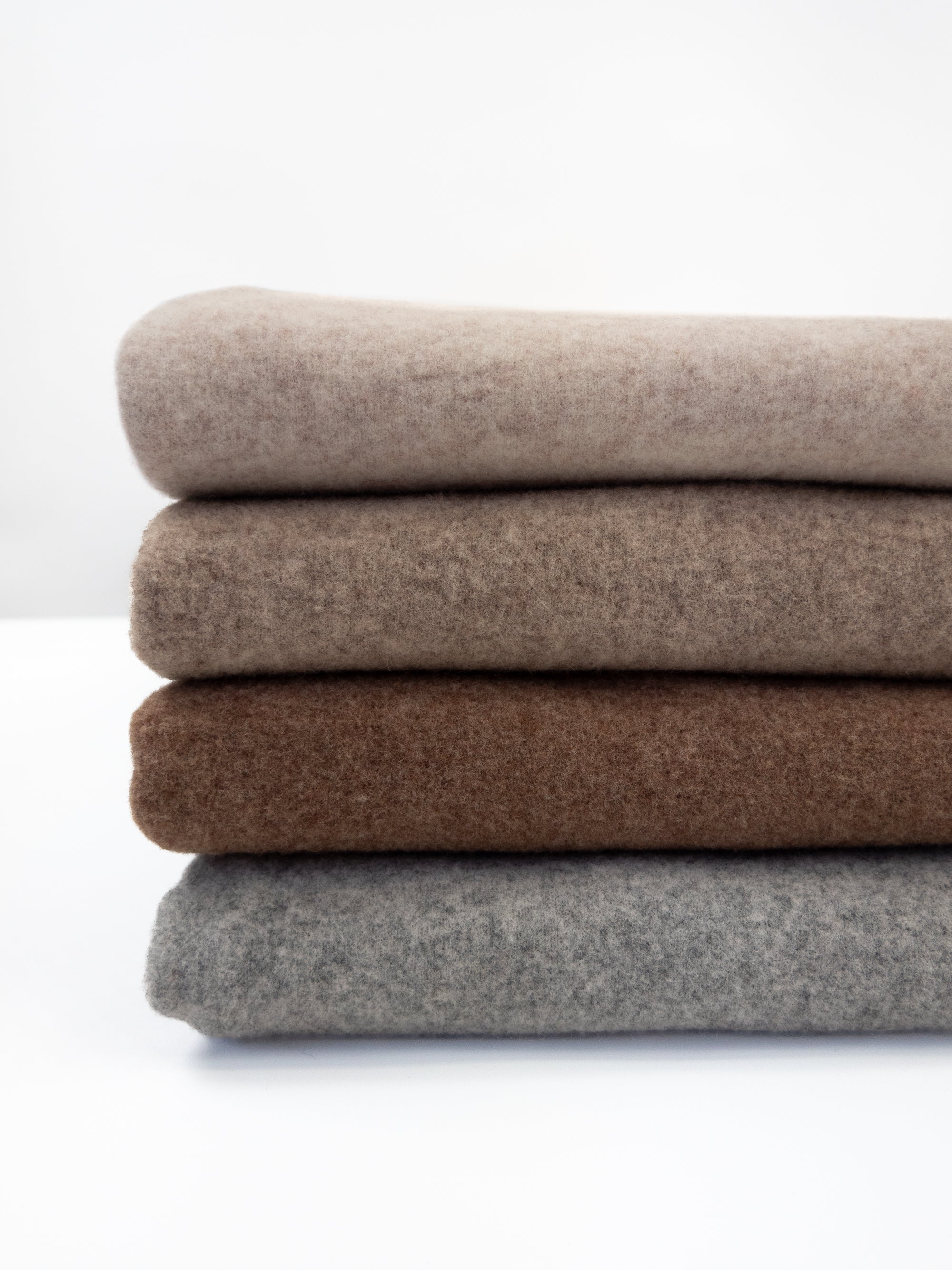 0,5m 90 cm Reststück Merino Fleece beige 1010