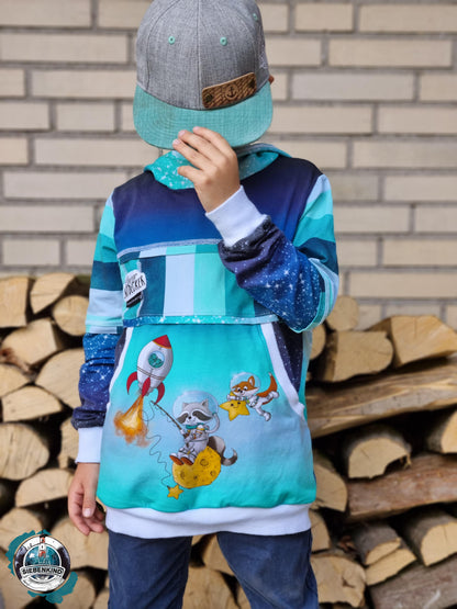 Bio-Jersey Charlie &quot;Little Explorer&quot; blau-weiß 