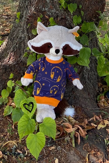 0,5m Bio-Sommersweat Music Soundwave-Kombi lightdenim-orange 