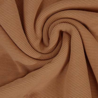 0,5m Ökotex 100 - Ripp-Jersey caramel