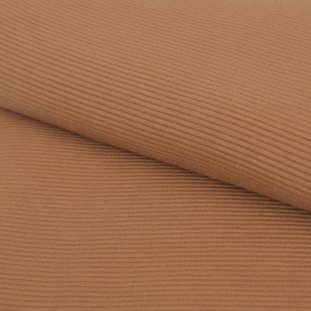 0,5m Ökotex 100 - Ripp-Jersey caramel