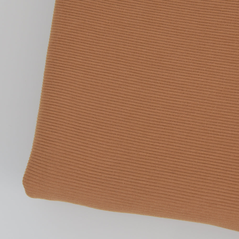 0,5m Ökotex 100 - Ripp-Jersey caramel