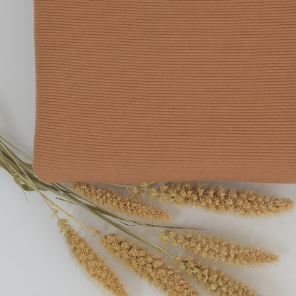 0,5m Ökotex 100 - Ripp-Jersey caramel