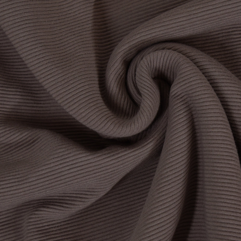 0,5m Ökotex 100 - Ripp-Jersey dusty brown