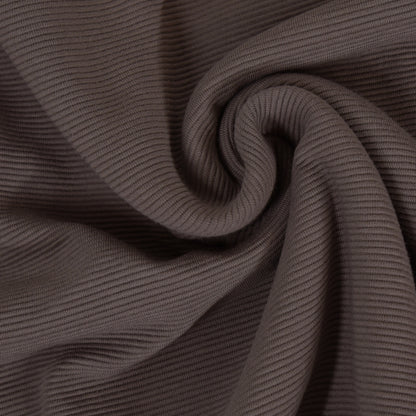 0,5m Ökotex 100 - Ripp-Jersey dusty brown