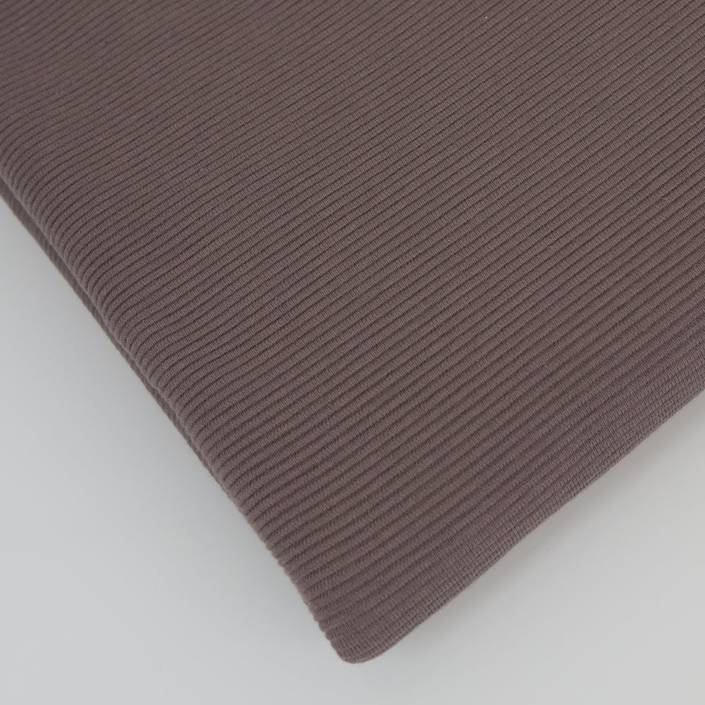 0,5m Ökotex 100 - Ripp-Jersey dusty brown