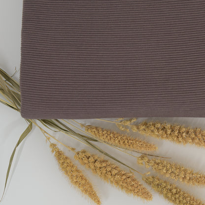0,5m Ökotex 100 - Ripp-Jersey dusty brown