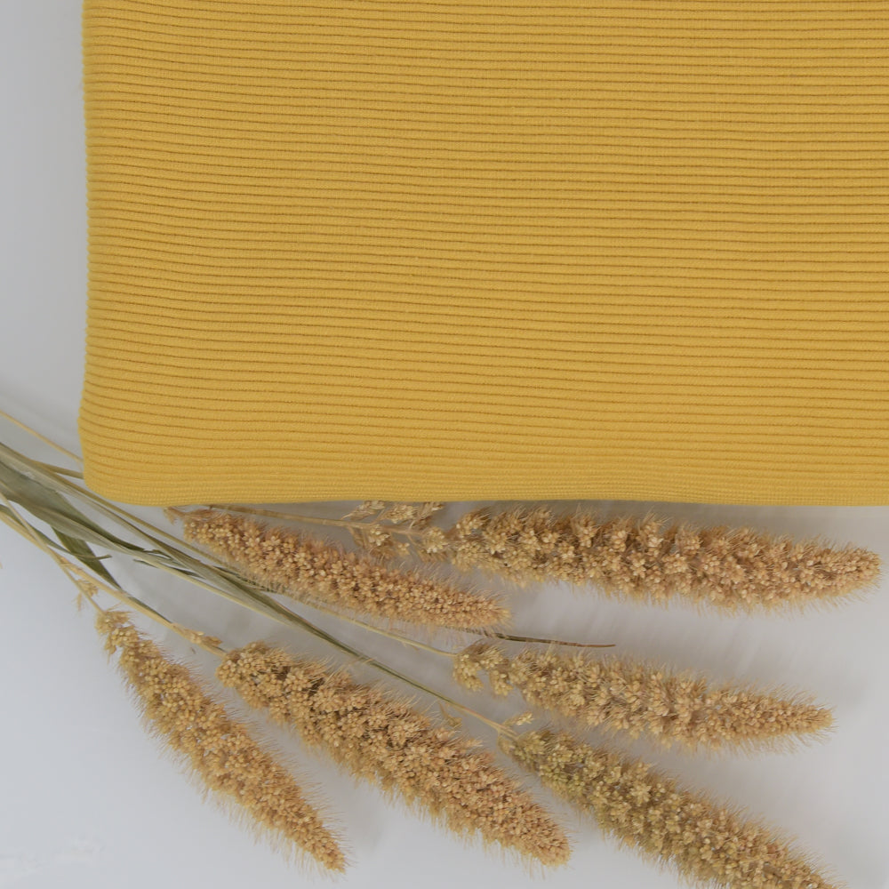 0,5m Ökotex 100 - Ripp-Jersey yellow