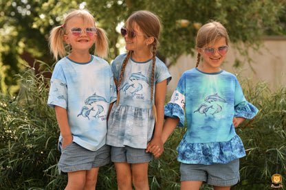 Bio-Jersey "Ocean is calling" babyblau (