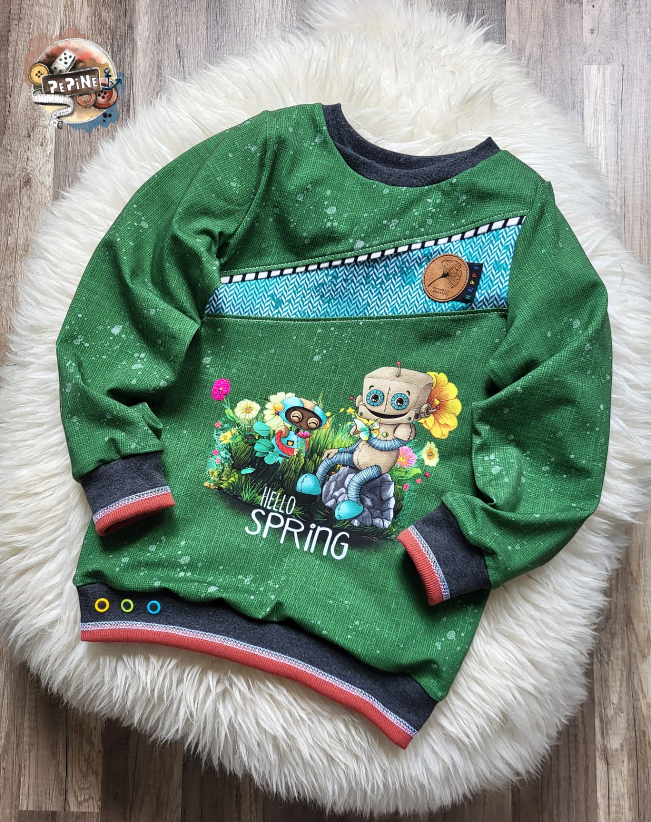 Bio-Jersey Spring Robo grün – Rapport ca. 65cm (+/- 5cm)