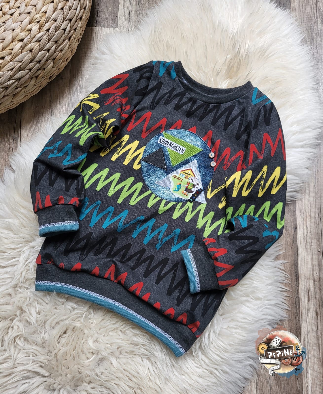 0,5m Bio-Sommersweat Kindergarten-Charlie 