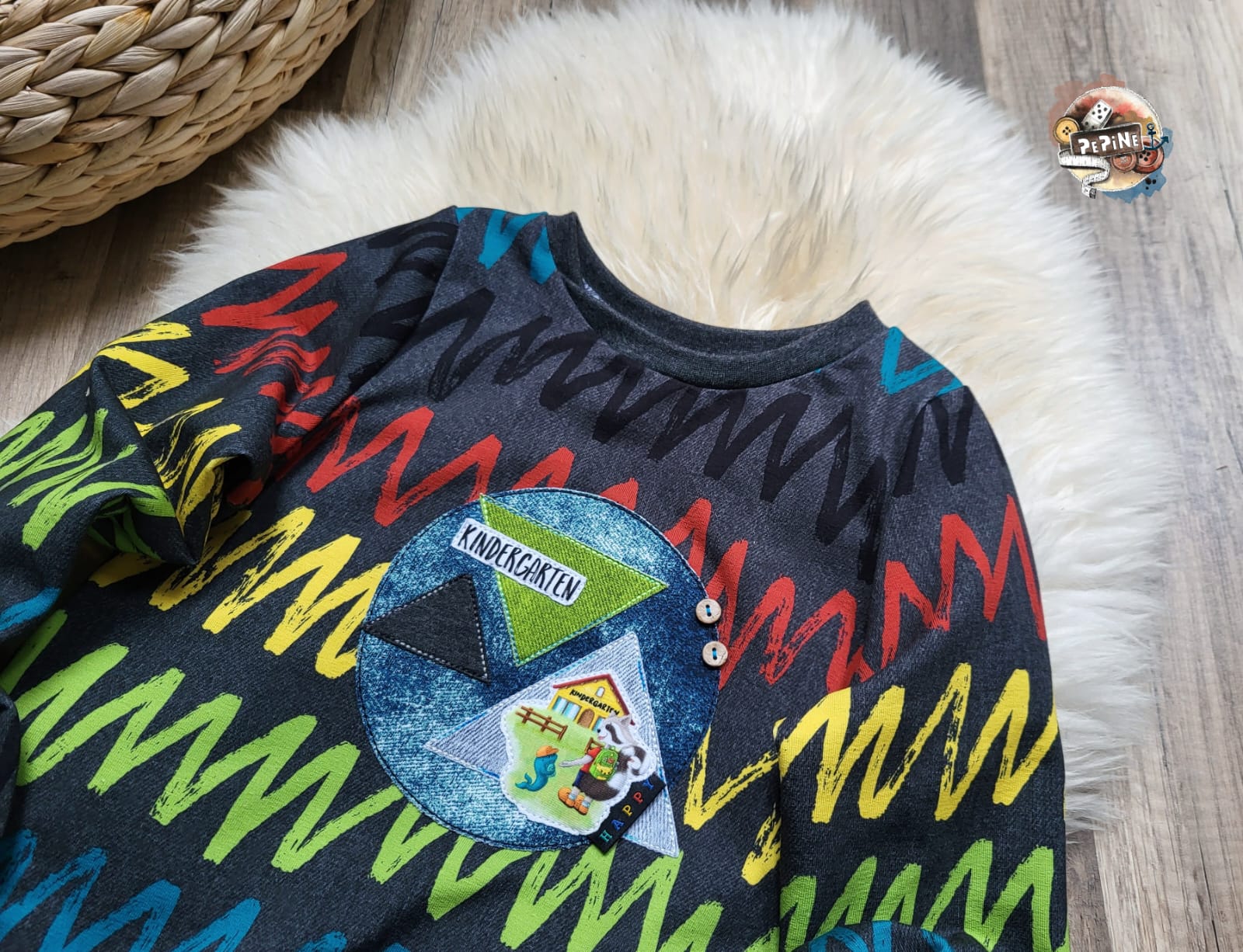 0,5m Bio-Sommersweat Kindergarten-Charlie 