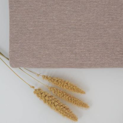 0,5m Ökotex 100 - Waffel-Jersey beige melange