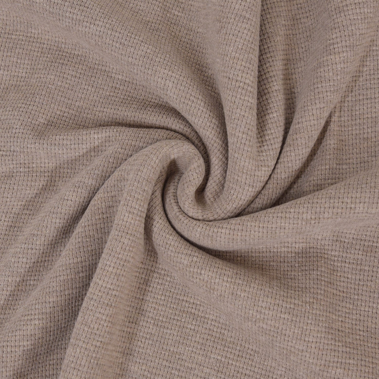 0,5m Ökotex 100 - Waffel-Jersey beige melange