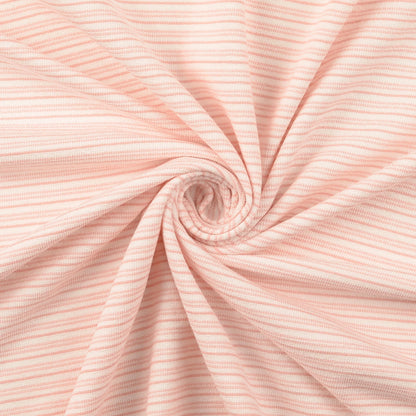 0,5m Vintage Sweat Streifen rosa