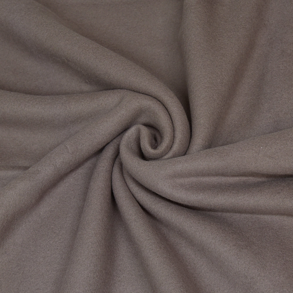 0,5m Bio-Baumwollfleece dusty brown