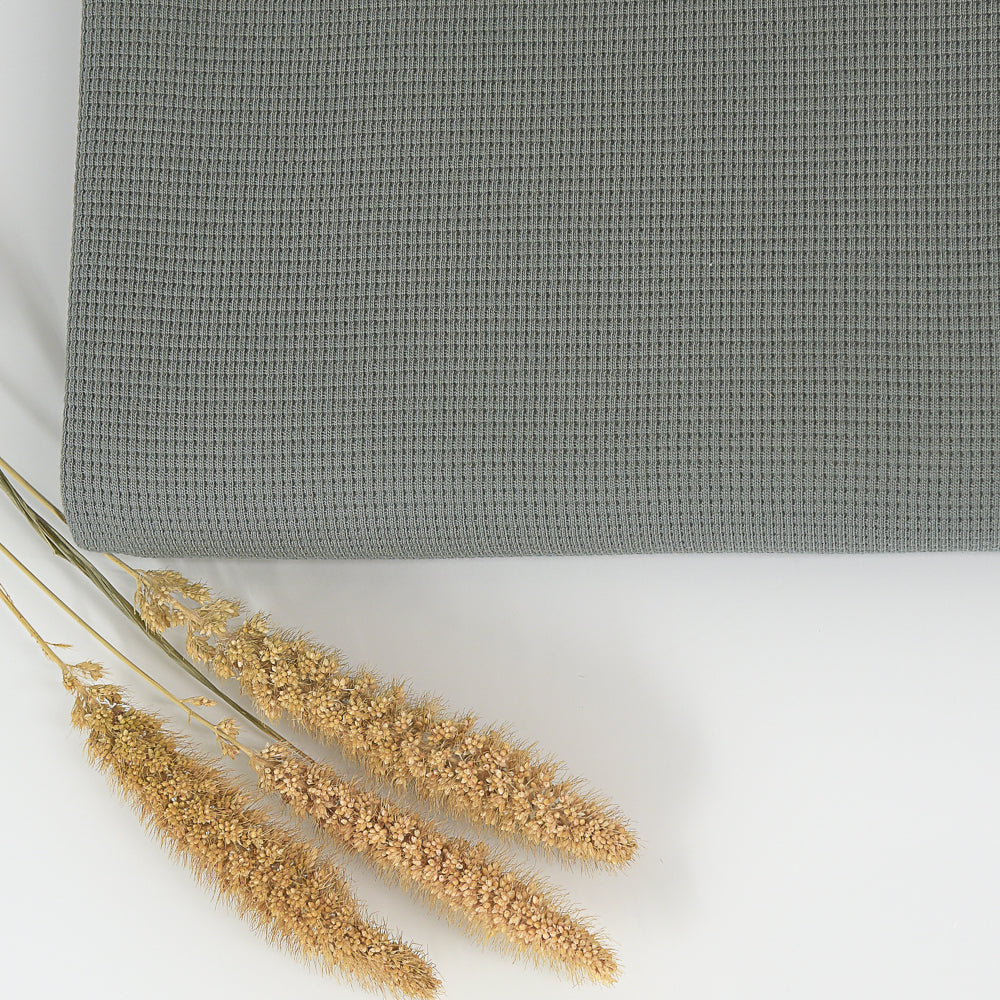 0,5m Ökotex 100 - Waffel-Jersey dusty mint