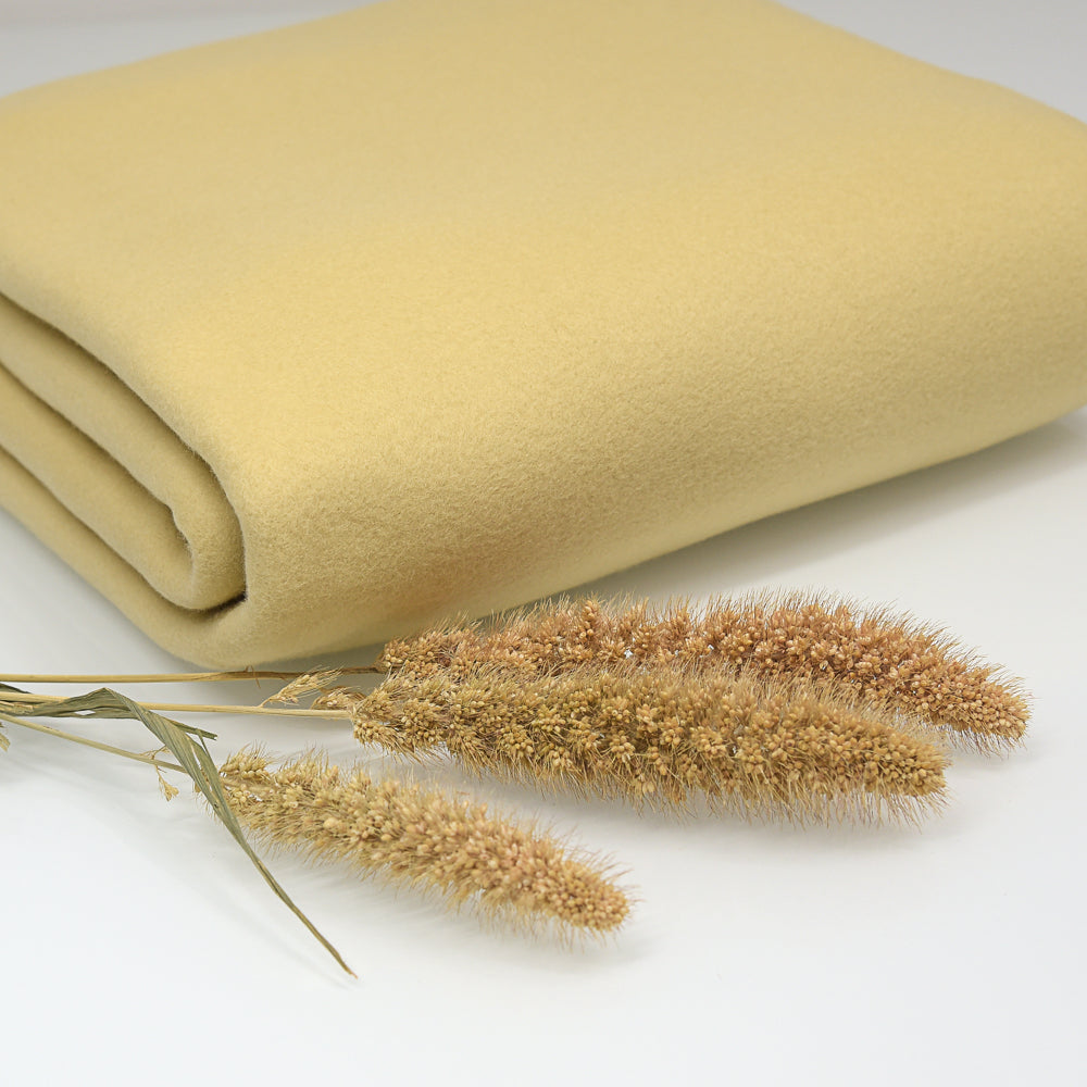 0,5m Bio-Baumwollfleece dusty yellow
