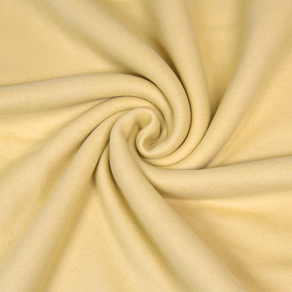 0,5m Bio-Baumwollfleece dusty yellow
