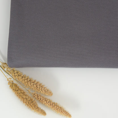 0,5m Ökotex 100 - Waffel-Jersey grey