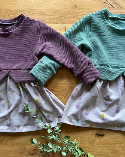 0,5m Bio-Jersey Kleine Maus mit Kleid Allover