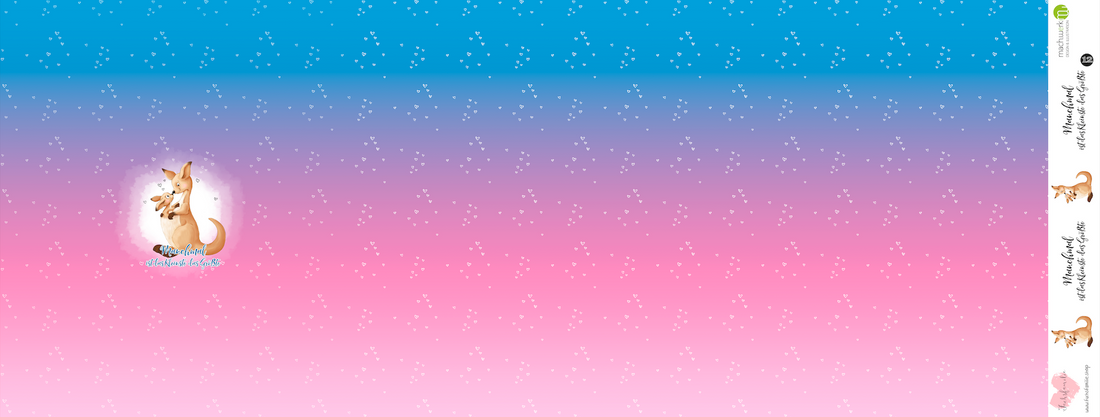 Bio-Sommersweat Känguru pinkblue