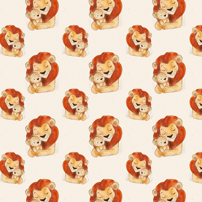 0,5m Bio-Sommersweat Löwenmama AOP