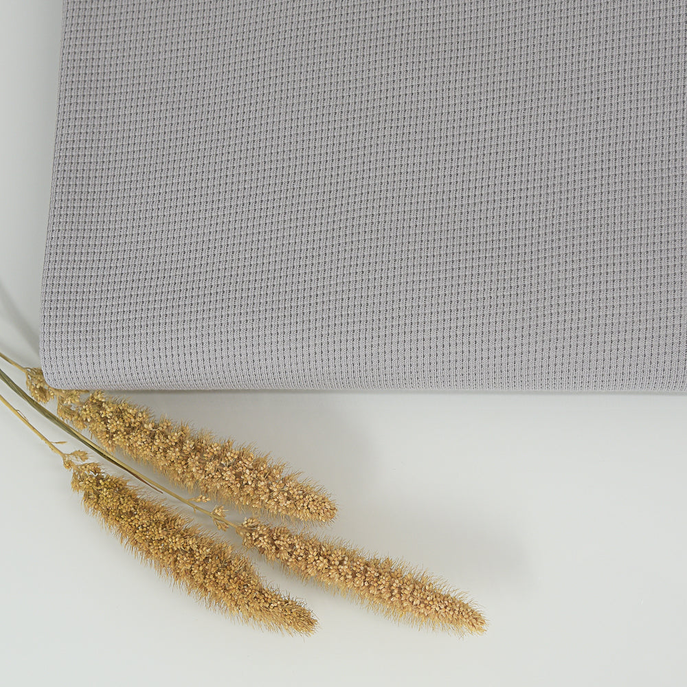 0,5m Ökotex 100 - Waffel-Jersey light grey