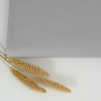 0,5m Ökotex 100 - Waffel-Jersey light grey