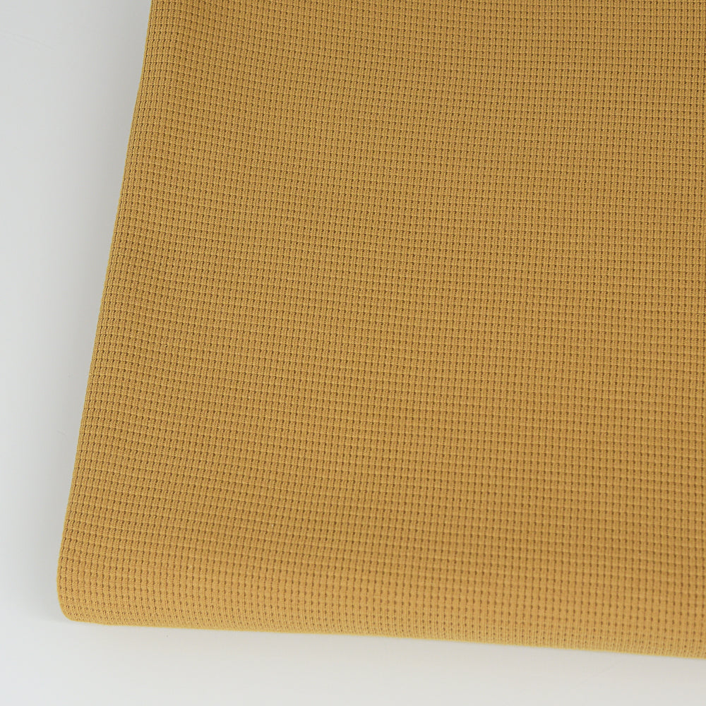 0,5m Ökotex 100 - Waffel-Jersey mustard