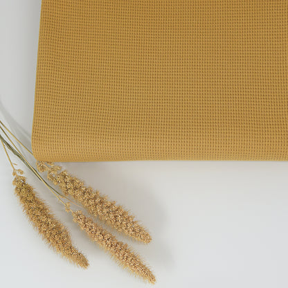 0,5m Ökotex 100 - Waffel-Jersey mustard