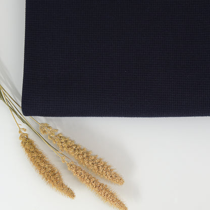 0,5m Ökotex 100 - Waffel-Jersey navy