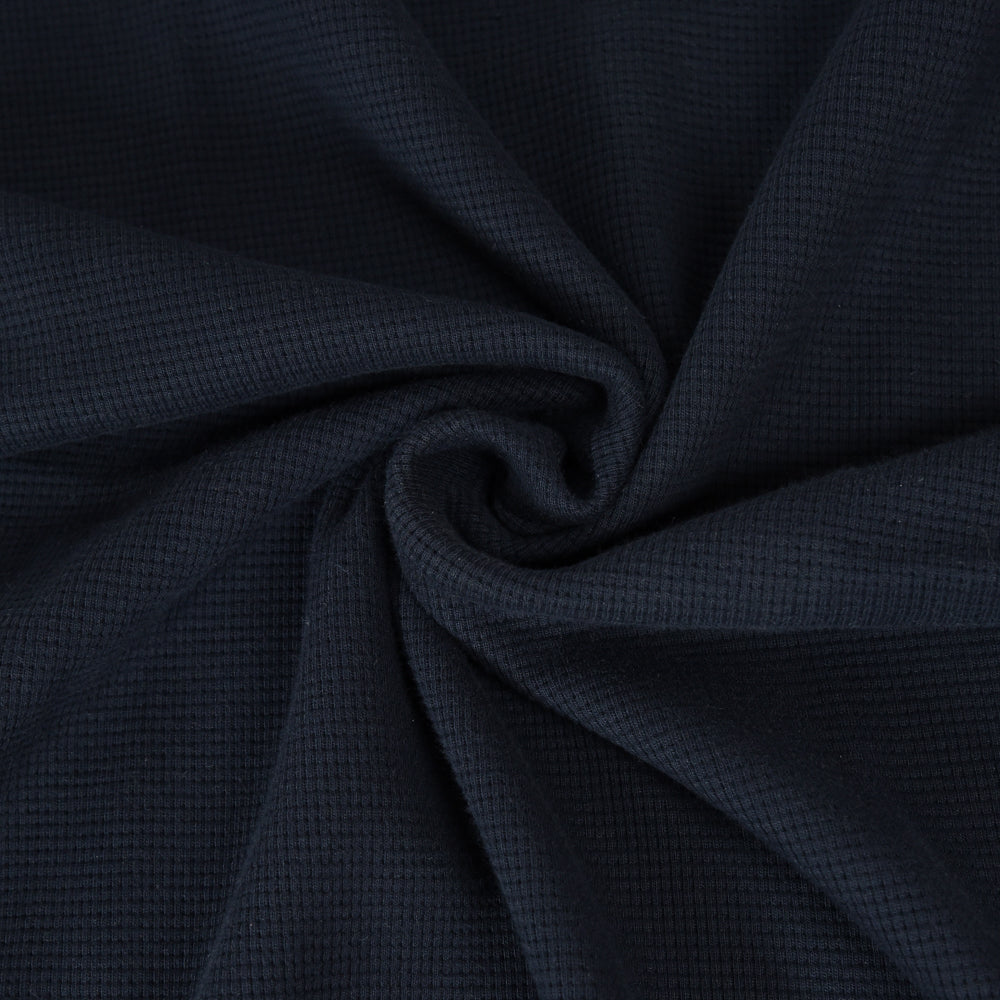 0,5m Ökotex 100 - Waffel-Jersey navy