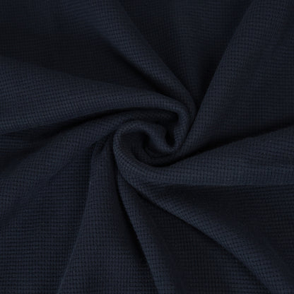 0,5m Ökotex 100 - Waffel-Jersey navy