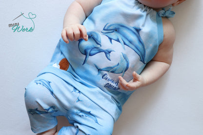 Bio-Jersey "Ocean is calling" babyblau (