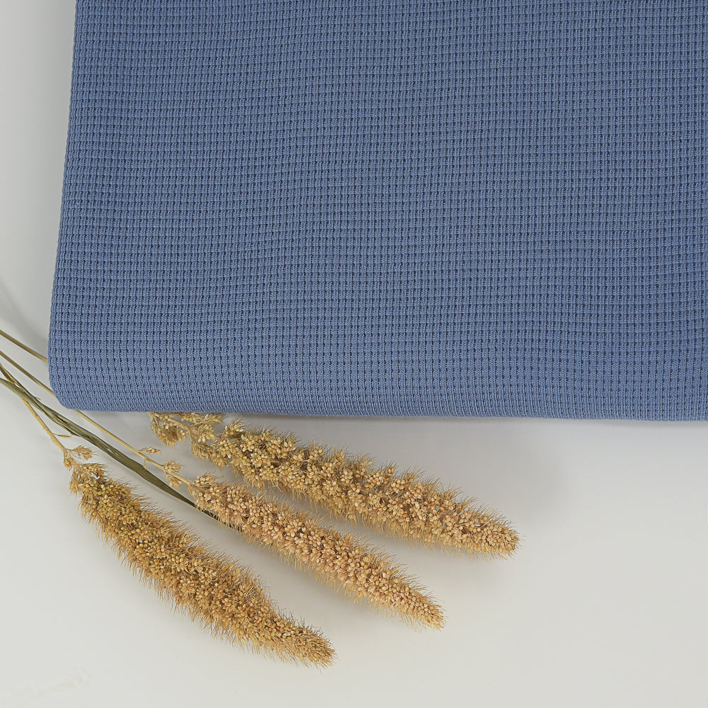 0,5m Ökotex 100 - Waffel-Jersey sea