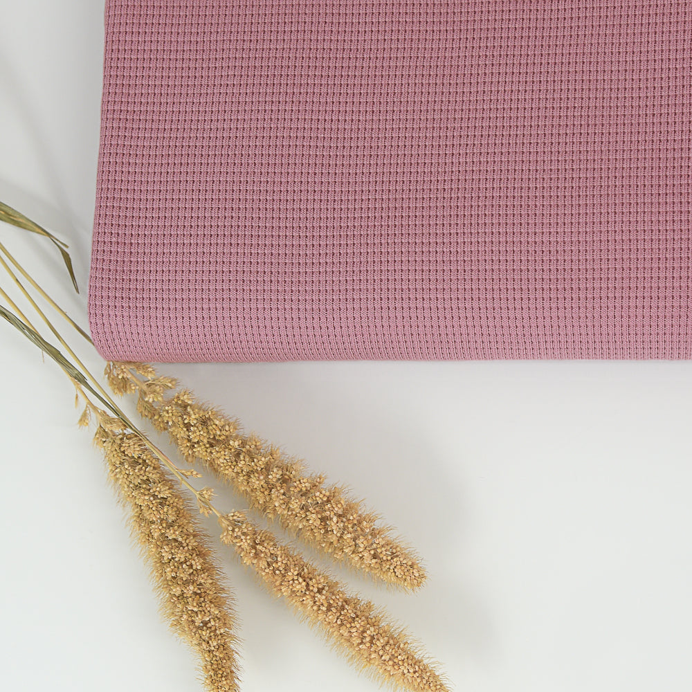 0,5m Ökotex 100 - Waffel-Jersey soft raspberry