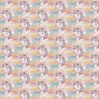 0,5m Bio-Sommersweat Unicorn Dreams AOP