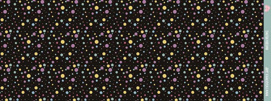 0,5m Bio-Sommersweat Unicorn Dreams Kombi Punkte dunkel