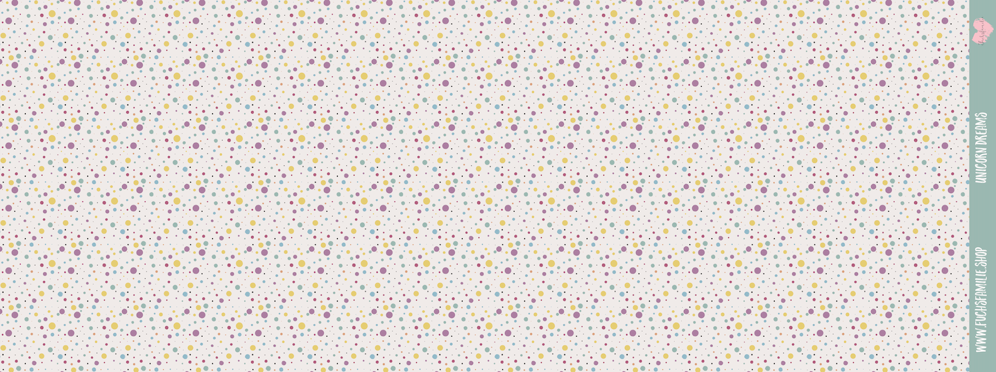 0,5m Bio-Sommersweat Unicorn Dreams Kombi Punkte hell