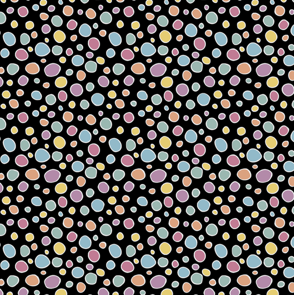 0,5m Bio-Sommersweat Unicorn Dreams Kombi Kreise dunkel