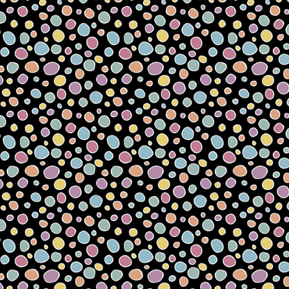 0,5m Bio-Sommersweat Unicorn Dreams Kombi Kreise dunkel